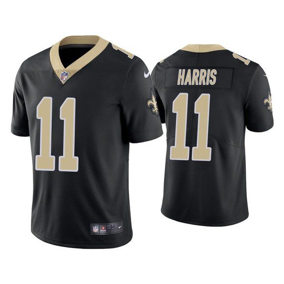 Men New Orleans Saints #11 Deonte Harris Nike Black Vapor Limited NFL Jersey->new orleans saints->NFL Jersey